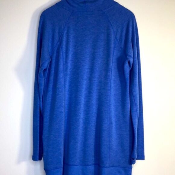 HP! TEK GEAR DRYTEK Long Sleeve Pullover High-Neck Tara Blue Athletic Top Shirt - Picture 2 of 8